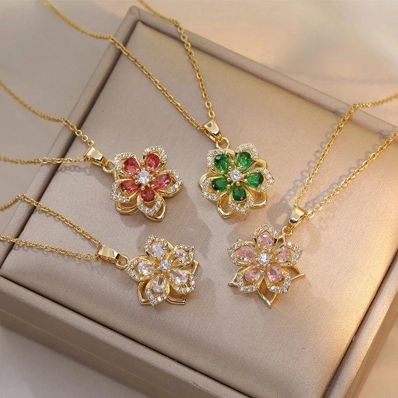 316L Copper & Stainless Steel Pendant Necklace