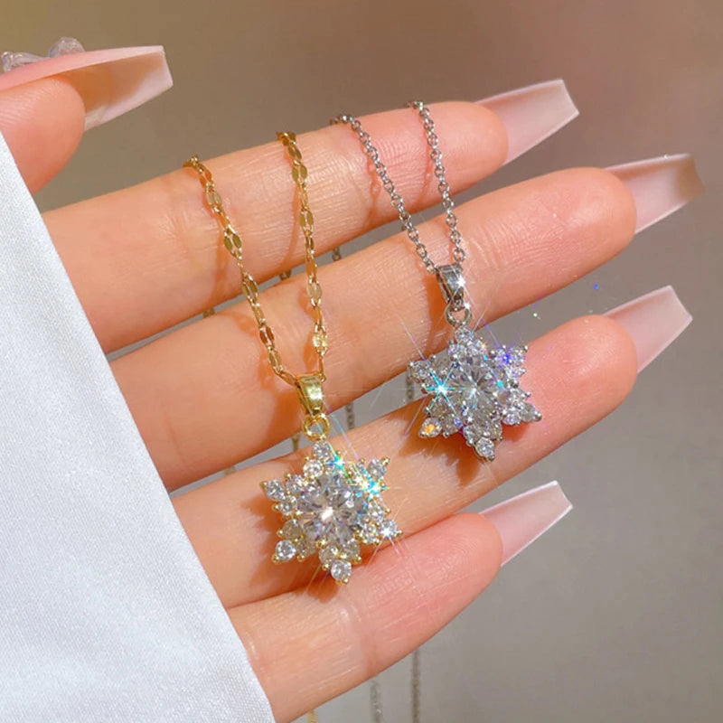 Golden Stainless Steel Pendant Necklace