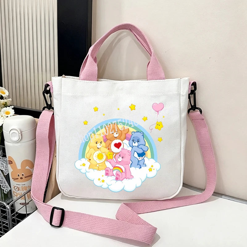 Printed Canvas Crossbody Bag
