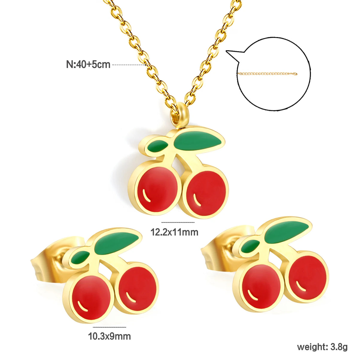 Unicorn Stainless Necklace & Earring Set