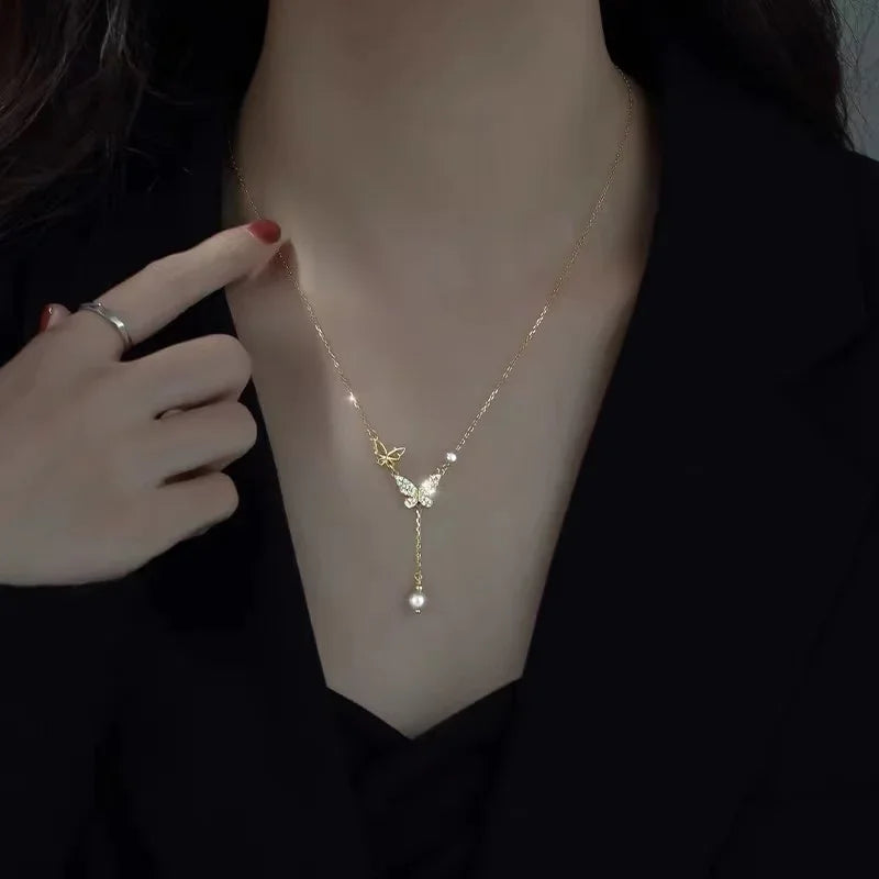 Stainless Steel Peach Pendant Necklace