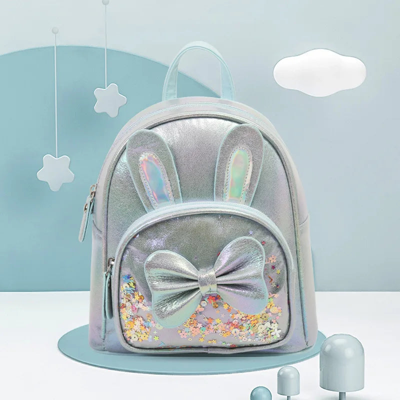 Sequin Rabbit Bow Backpack