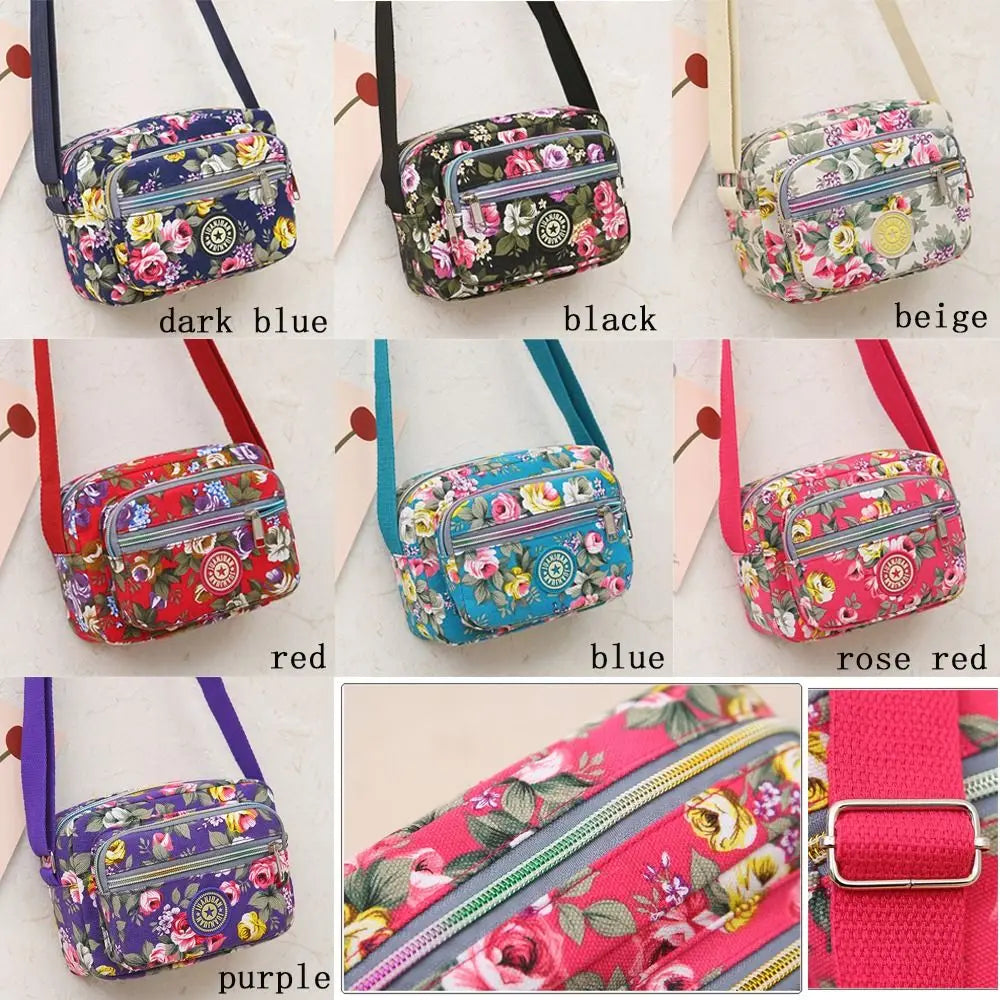 Multi-Layer Nylon Crossbody Bag