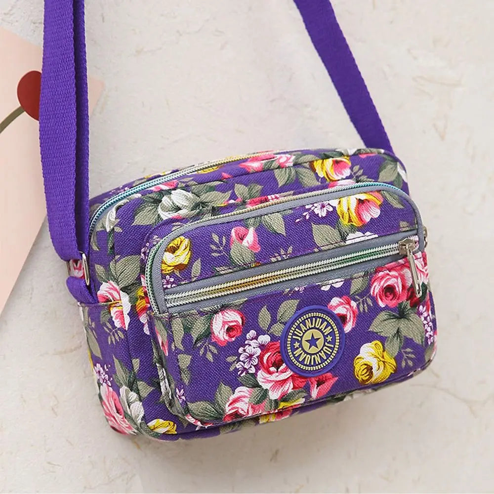 Multi-Layer Nylon Crossbody Bag