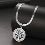 Tree Life Rhinestone Pendant Necklace