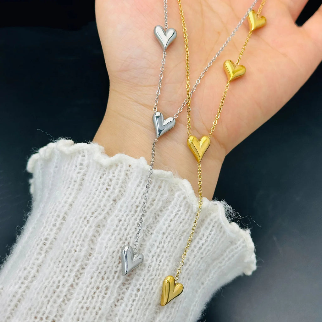 Stainless Steel Peach Pendant Necklace