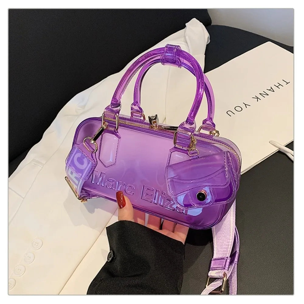 Transparent PVC Pillow Shoulder Bag