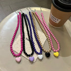 Colorful Beads Resin Pendant Necklace
