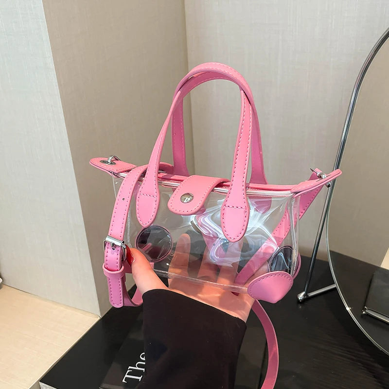 Clear PVC Hobo Crossbody Bag