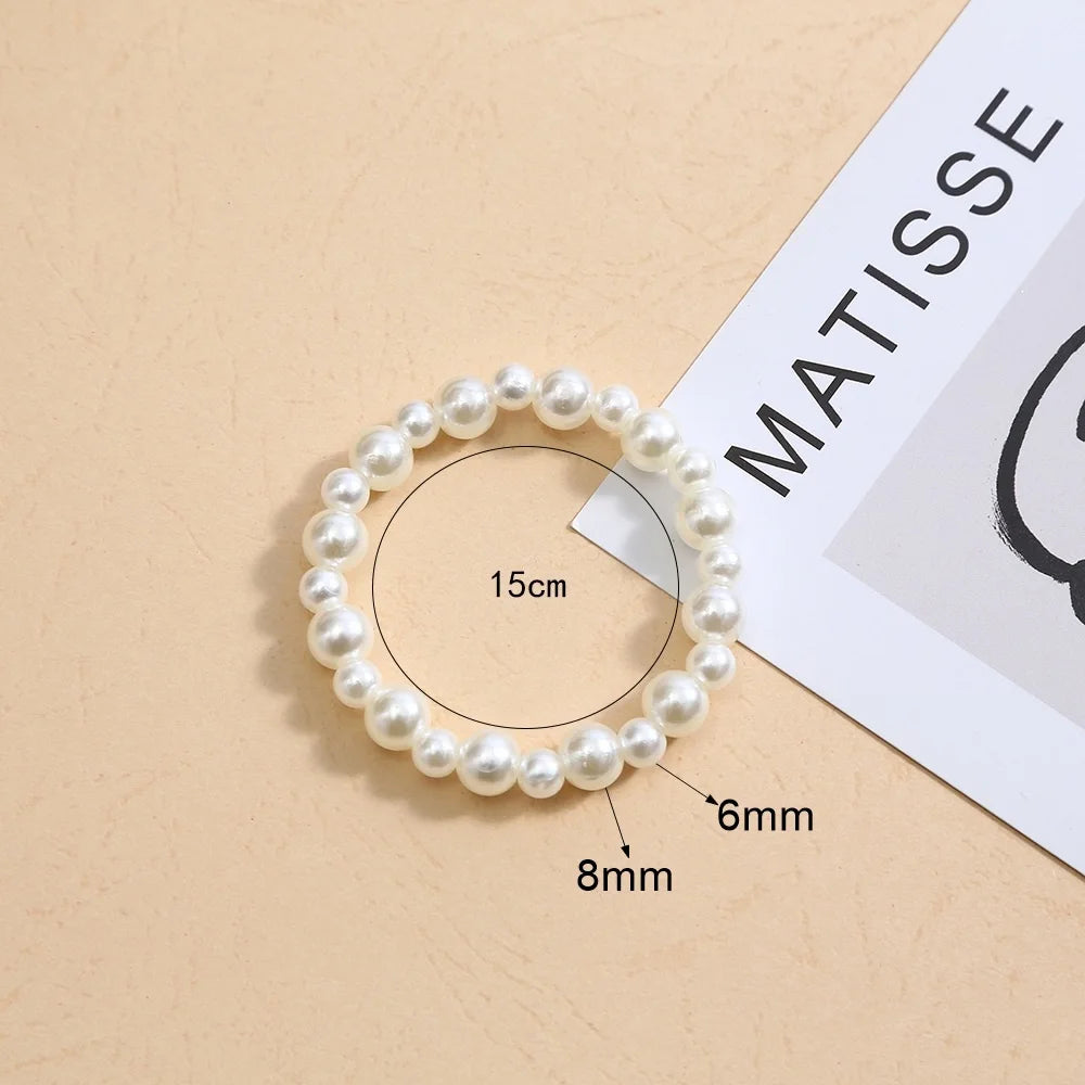 Pink Imitation Pearl Bracelet