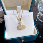 Full Crystal Pink Pendant Necklace