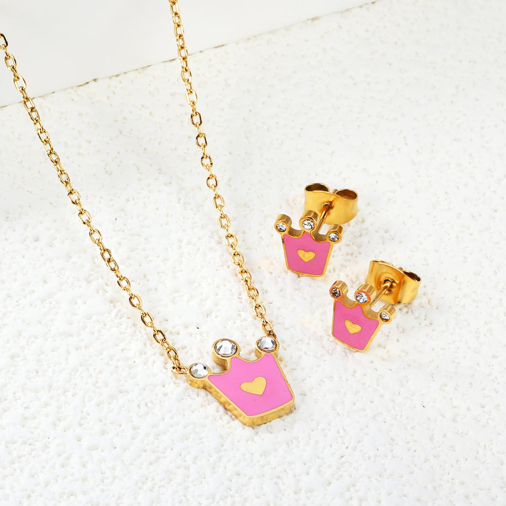 Unicorn Stainless Necklace & Earring Set