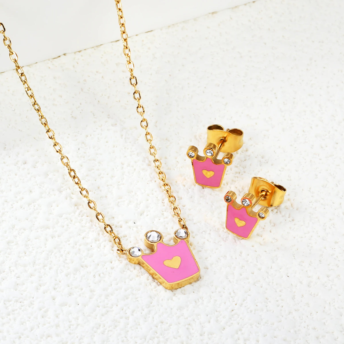 Unicorn Stainless Necklace & Earring Set